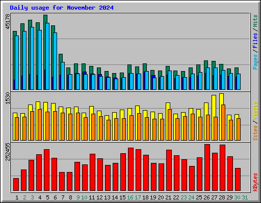 Daily usage for November 2024