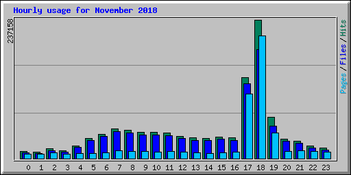 Hourly usage for November 2018