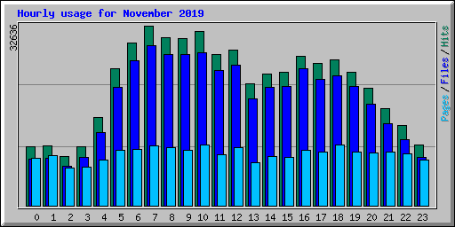 Hourly usage for November 2019