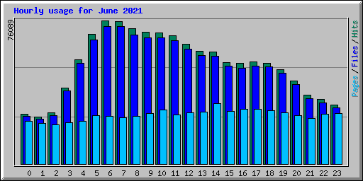 Hourly usage for June 2021