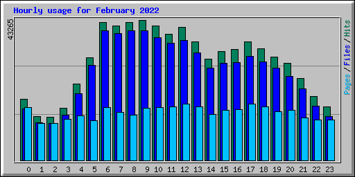 Hourly usage for February 2022