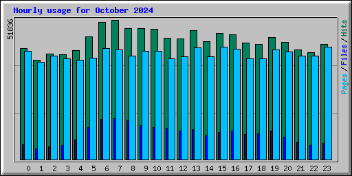 Hourly usage for October 2024