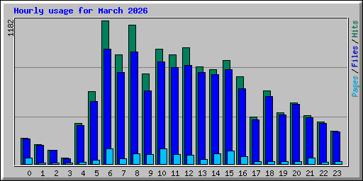 Hourly usage for March 2026